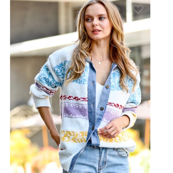 Chunky Knit Sweater Jacket - Picture 4 of 13